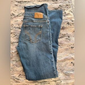 Hollister Classic Blue Jeans with Orange Stitching